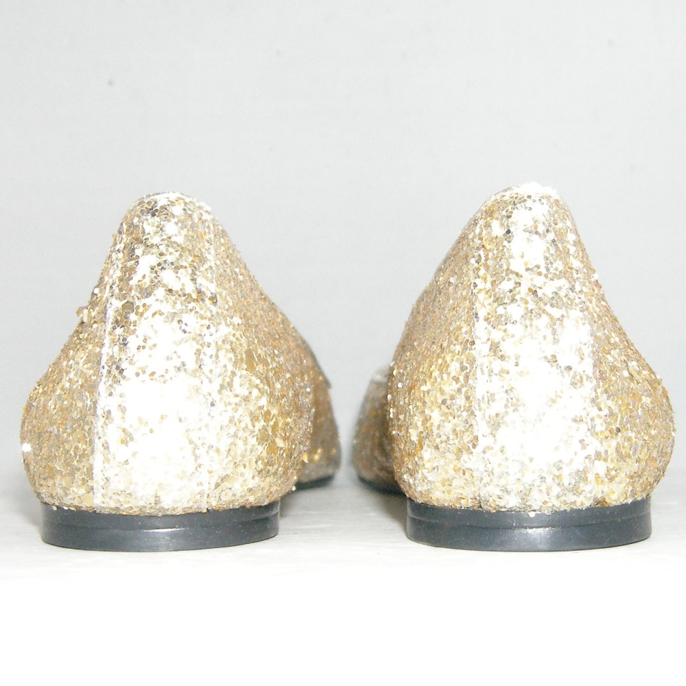 Zara Woman ombre metallic silver gold flats 6/6.5 - Picture 4 of 8